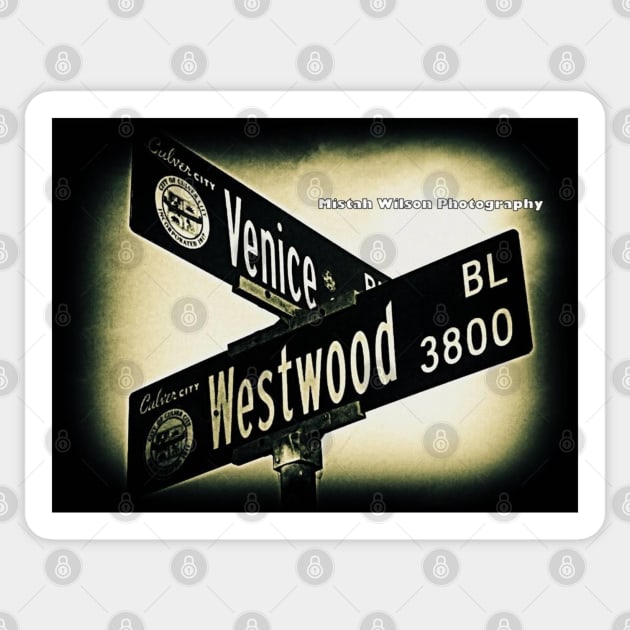 Venice Boulevard & Westwood Boulevard, Culver City, California by Mistah Wilson Sticker by MistahWilson